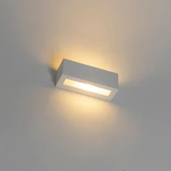 QAZQA Wandleuchten|Wohnzimmerlampen*Moderne Wandleuchte weiß mit Lichteffekt - Tjada Novo