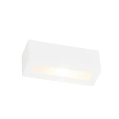 QAZQA Wandleuchten|Wohnzimmerlampen*Moderne Wandleuchte weiß mit Lichteffekt - Tjada Novo