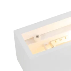 QAZQA Wandleuchten|Wohnzimmerlampen*Moderne Wandleuchte weiß mit Lichteffekt - Tjada Novo