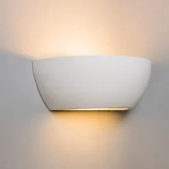 QAZQA Schlafzimmerlampen|Küchenlampen*Moderne Wandleuchte Weiß mit Lichteffekt - Hiske