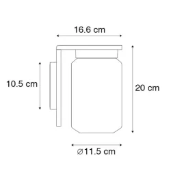 QAZQA Gartenbeleuchtung|Badezimmerlampen*Moderne Wandleuchte Weiß mit Klarglas IP54 - Marshall