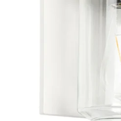 QAZQA Gartenbeleuchtung|Badezimmerlampen*Moderne Wandleuchte Weiß mit Klarglas IP54 - Marshall