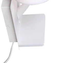 Trio Leuchten Wandleuchten*Moderne Wandleuchte weiß mit USB-C und induktivem Ladegerät - Comfort