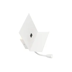 QAZQA Wandleuchten|Schlafzimmerlampen*Moderne Wandleuchte weiß mit USB und Flexarm - Flero