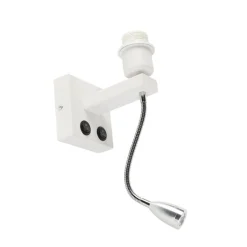 QAZQA Wandleuchten|Wohnzimmerlampen*Moderne Wandleuchte weiß mit Flexarm - Brescia Combi