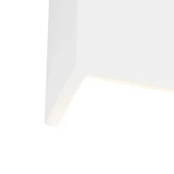 QAZQA Wandleuchten|Wohnzimmerlampen*Moderne Wandleuchte weiß rechteckig - Colja Novo