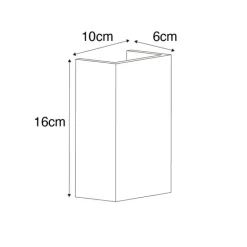 QAZQA Wandleuchten|Wohnzimmerlampen*Moderne Wandleuchte weiß rechteckig - Colja Novo