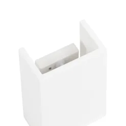 QAZQA Wandleuchten|Wohnzimmerlampen*Moderne Wandleuchte weiß rechteckig - Colja Novo