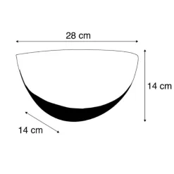 QAZQA Schlafzimmerlampen|Küchenlampen*Moderne Wandleuchte weißer Gips Halbkreis - Britt