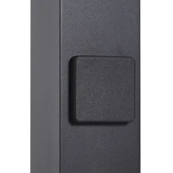 QAZQA Gartenbeleuchtung|Stehlampen Außen*Moderne Wegeleuchte schwarz mit Rauchglas 70cm mit Dämmerungssensor IP44 - Dänemark