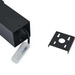 QAZQA Gartenbeleuchtung|Stehlampen Außen*Moderne Wegeleuchte schwarz mit Rauchglas 70cm mit Dämmerungssensor IP44 - Dänemark