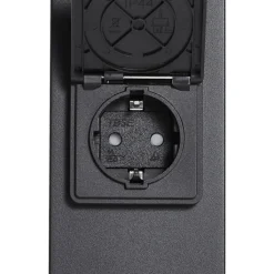 QAZQA Gartenbeleuchtung|Stehlampen Außen*Moderne Wegeleuchte schwarz mit Rauchglas 50cm mit Dämmerungssensor IP44 - Dänemark