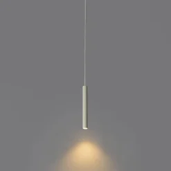 QAZQA Schlafzimmerlampen|Küchenlampen*Moderne weiße Hängelampe für 1-phasiges Schienensystem - Slimline Keno