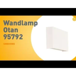 QAZQA Schlafzimmerlampen|Küchenlampen*Moderne weiße rechteckige 2-Licht-Wandleuchte - Otan