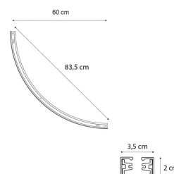 QAZQA Deckenstrahler|Aufbaustrahler*Moderne weiße Schiene 90° gebogen 1-phasig - Iconic