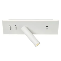 QAZQA Schlafzimmerlampen|Küchenlampen*Moderne weiße verstellbare Wandleuchte mit USB-C inkl. LED - Modric