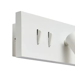 QAZQA Schlafzimmerlampen|Küchenlampen*Moderne weiße verstellbare Wandleuchte mit USB-C inkl. LED - Modric