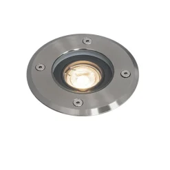 QAZQA Gartenbeleuchtung|Bodenstrahler Außen*Moderner Außen-Bodenstrahler aus Stahl 35 mm verstellbar IP65 - Delux