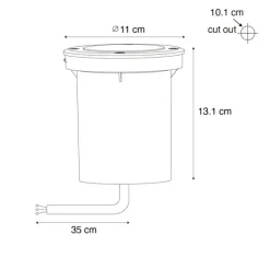 QAZQA Gartenbeleuchtung|Bodenstrahler Außen*Moderner Außen-Bodenstrahler aus Stahl 35 mm verstellbar IP65 - Delux