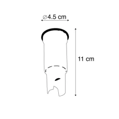 QAZQA Gartenbeleuchtung|Led-Außenleuchten*Moderner Außen-Bodenstrahler schwarz IP67 inkl. LED - Aldo