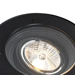 QAZQA Gartenbeleuchtung|Bodenstrahler Außen*Moderner Außen-Bodenstrahler schwarz AR70 verstellbar IP65 - Delux