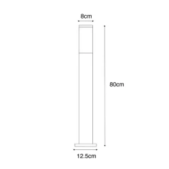 QAZQA Gartenbeleuchtung|Stehlampen Außen*Moderner Außenlaternenpfahl rostbraun 80 cm - Malios