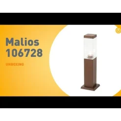 QAZQA Gartenbeleuchtung|Stehlampen Außen*Moderner Außenlaternenpfahl rostbraun 45 cm - Malios