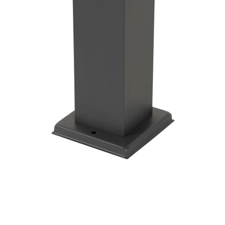 QAZQA Stehlampen Außen|Gartenbeleuchtung*Moderner Außenlaternenpfahl dunkelgrau mit Rauch 45 cm - Malios