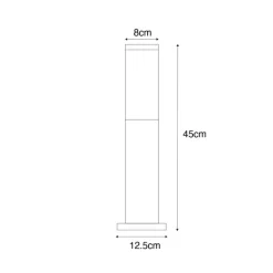 QAZQA Stehlampen Außen|Gartenbeleuchtung*Moderner Außenlaternenpfahl rostbraun 45 cm - Malios