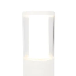 QAZQA Gartenbeleuchtung|Stehlampen Außen*Moderner Außenmast weiß 40 cm IP55 inkl. GU10 3-stufig dimmen bis warm - Carlo