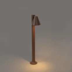 QAZQA Stehlampen Außen|Gartenbeleuchtung*Moderner Außenpfosten rostbraun 60 cm IP44 verstellbar - Ciara