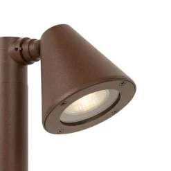 QAZQA Gartenbeleuchtung|Stehlampen Außen*Moderner Außenpfosten rostbraun 60 cm IP44 verstellbar - Ciara