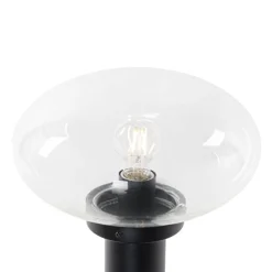 QAZQA Gartenbeleuchtung|Laternen Außen*Moderner Außenpfosten schwarz 50 cm - Elly