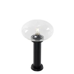 QAZQA Gartenbeleuchtung|Laternen Außen*Moderner Außenpfosten schwarz 50 cm - Elly