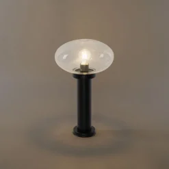 QAZQA Gartenbeleuchtung|Laternen Außen*Moderner Außenpfosten schwarz 50 cm - Elly