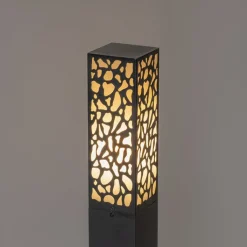 QAZQA Gartenbeleuchtung|Stehlampen Außen*Moderner Außenpfosten schwarz 90 cm IP44 - Nicole