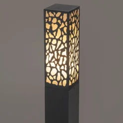 QAZQA Gartenbeleuchtung|Stehlampen Außen*Moderner Außenpfosten schwarz 60 cm IP44 - Nicole