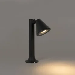 QAZQA Gartenbeleuchtung|Stehlampen Außen*Moderner Außenpfosten schwarz 30 cm IP44 verstellbar - Ciara