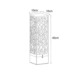 QAZQA Gartenbeleuchtung|Stehlampen Außen*Moderner Außenpoller schwarz 40 cm IP44 - Nicole