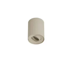 QAZQA Wandstrahler|Aufbaustrahler*Moderner Aufbaustrahler Beige GU10 50mm Drehbar und Kippbar - Rondoo Up