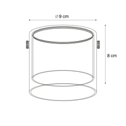 QAZQA Deckenstrahler|Aufbaustrahler*Moderner Aufbaustrahler Dunkelbronze mit Glas - Drain