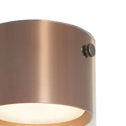 QAZQA Deckenstrahler|Aufbaustrahler*Moderner Aufbaustrahler Dunkelbronze mit Glas - Drain