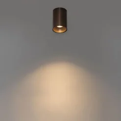 QAZQA Deckenstrahler|Aufbaustrahler*Moderner Aufbaustrahler Dunkelbronze GU10 50mm - Deep