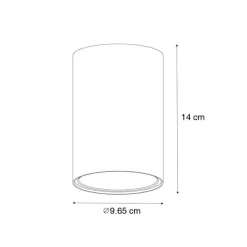 QAZQA Deckenstrahler|Aufbaustrahler*Moderner Aufbaustrahler Dunkelbronze GU10 50mm - Deep