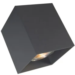 QAZQA Deckenstrahler|Aufbaustrahler*Moderner Aufbaustrahler Dunkelgrau GU10 50mm - Qubo