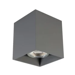 QAZQA Deckenstrahler|Aufbaustrahler*Moderner Aufbaustrahler Dunkelgrau GU10 50mm - Qubo