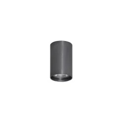 QAZQA Deckenstrahler|Aufbaustrahler*Moderner Aufbaustrahler Gunmetal GU10 50mm - Tuba