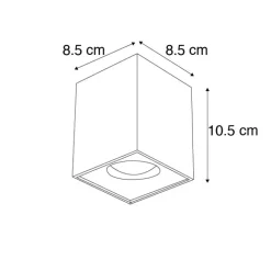 QAZQA Deckenstrahler|Aufbaustrahler*Moderner Aufbaustrahler mit Gold - Quba delux