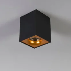 QAZQA Deckenstrahler|Aufbaustrahler*Moderner Aufbaustrahler mit Gold - Quba delux