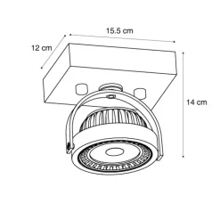 QAZQA Professional Led-Strahler|Led-Deckenleuchten*Moderner Aufbaustrahler schwarz inkl. dimmbarer LED - Apollo